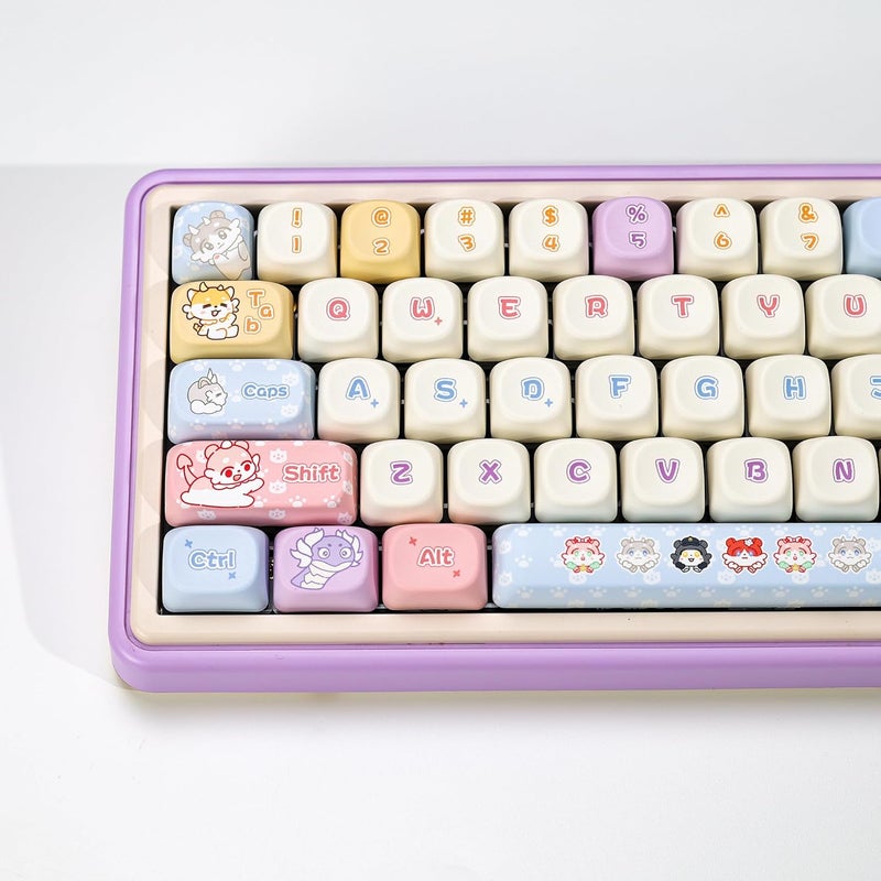 YMKPVR KBDiy Chimera KOA Profile Keycaps Set,133 Keycaps,Dye-Sublimation Kawaii for Mechanical Keyboard, Compatible with ANSI/ISO, 60%, 65%, 75%, TKL, Full-Sized Layout - Image 4